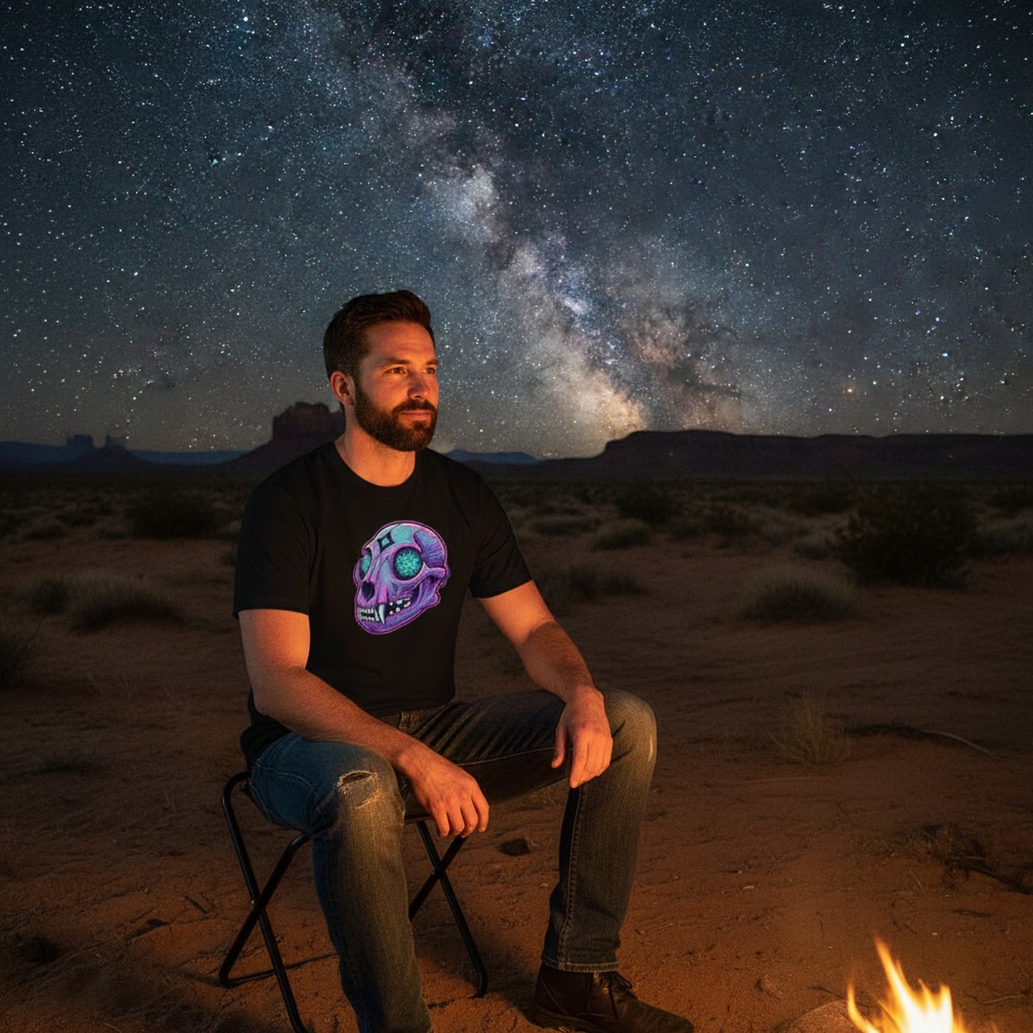 Cyber Mountain Lion Skull Tee