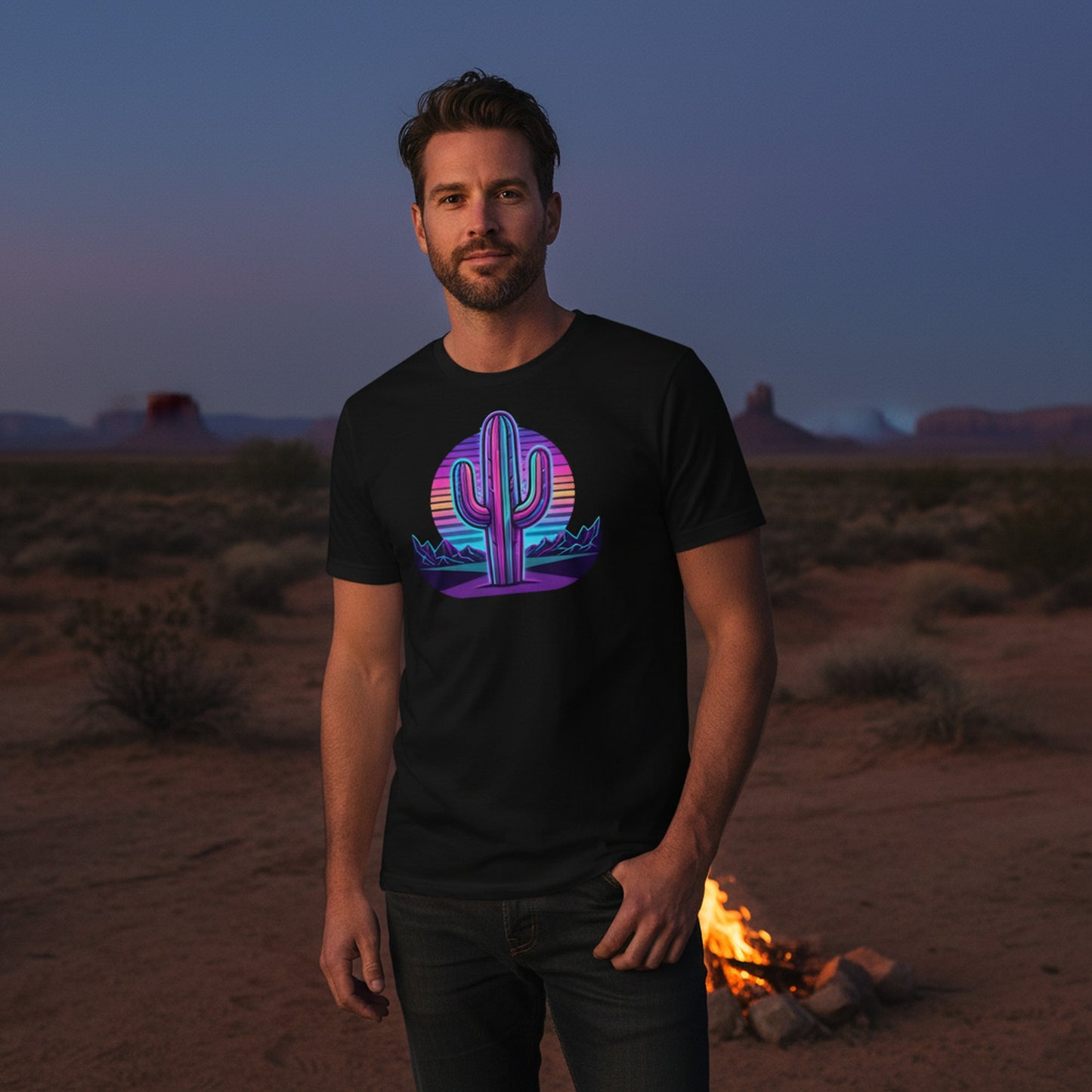 Synthwave Saguaro Tee