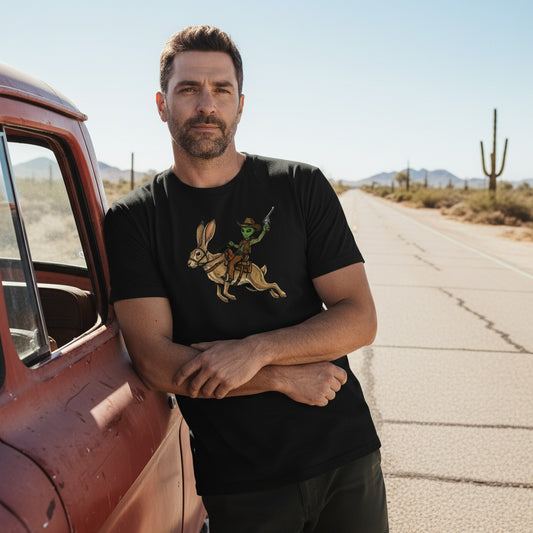 Alien Cowboy Jackrabbit Tee
