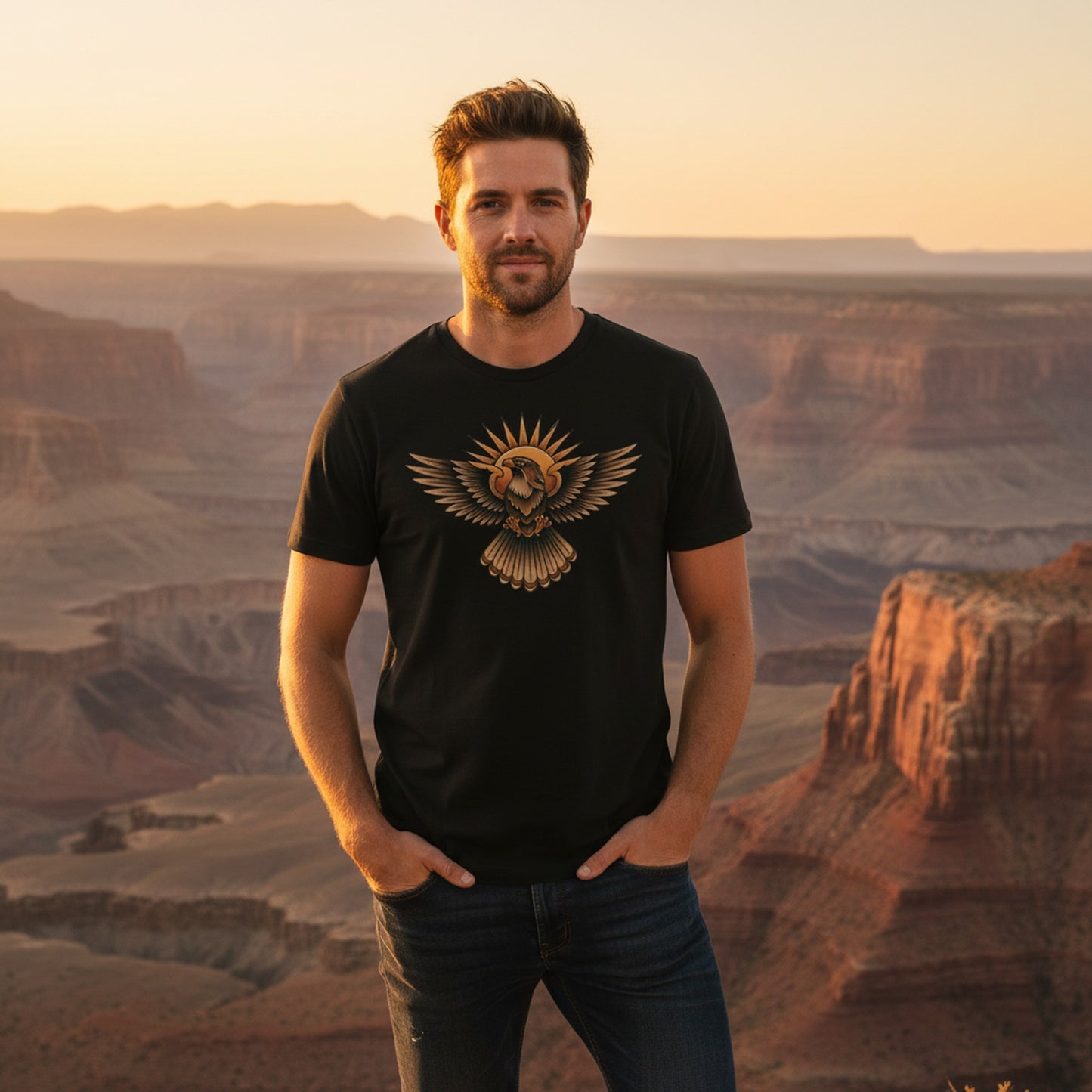 Sunburst Hawk Tee