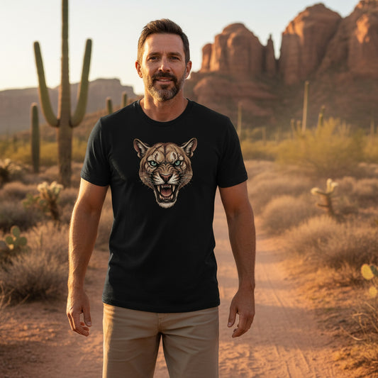 Battle Scarred Mountain Lion Tee