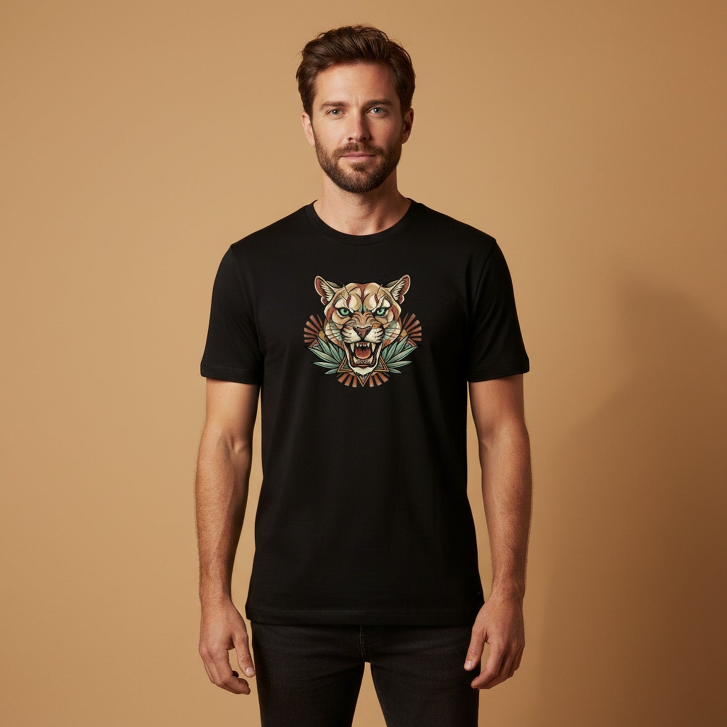 Teal Eye Mountain Lion Tee