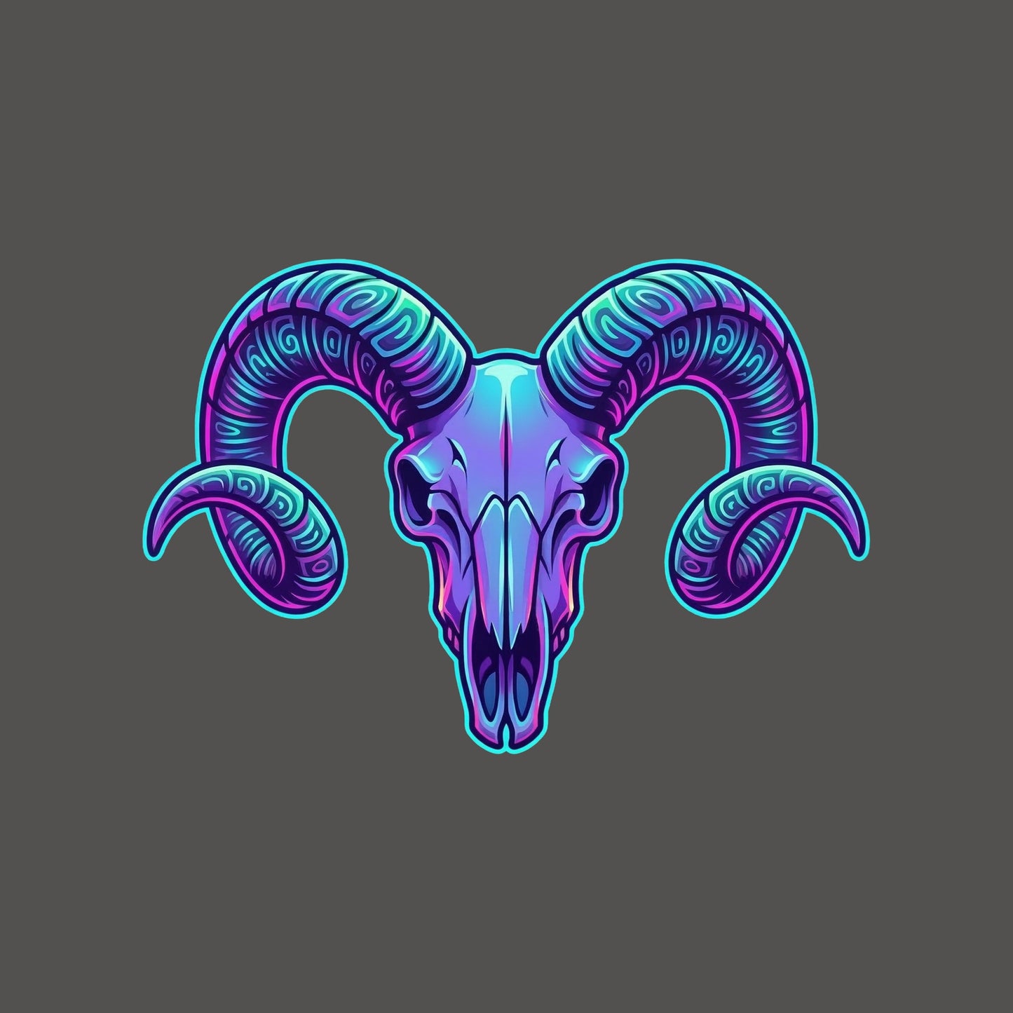 Synthwave Ram Skull Tee