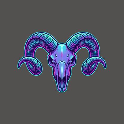 Synthwave Ram Skull Tee