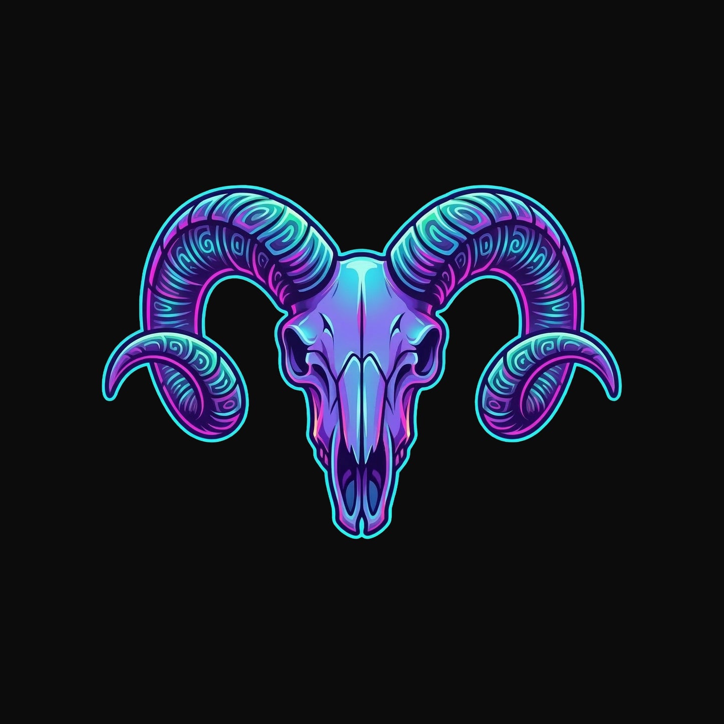 Synthwave Ram Skull Tee