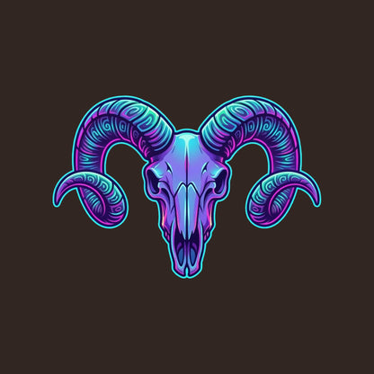 Synthwave Ram Skull Tee