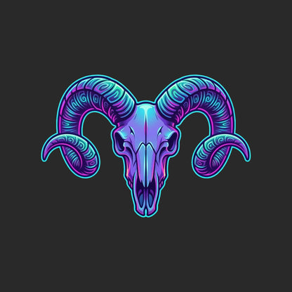 Synthwave Ram Skull Tee