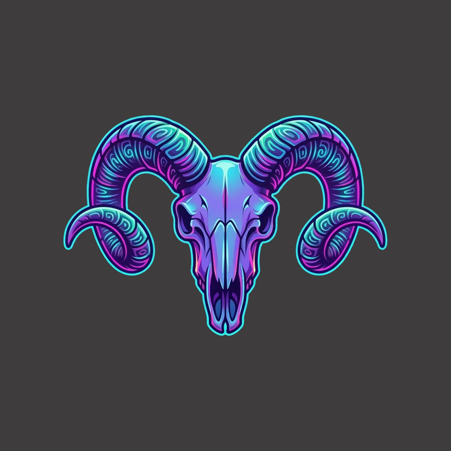 Synthwave Ram Skull Tee