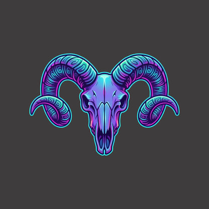 Synthwave Ram Skull Tee