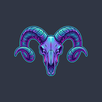 Synthwave Ram Skull Tee