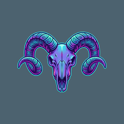 Synthwave Ram Skull Tee
