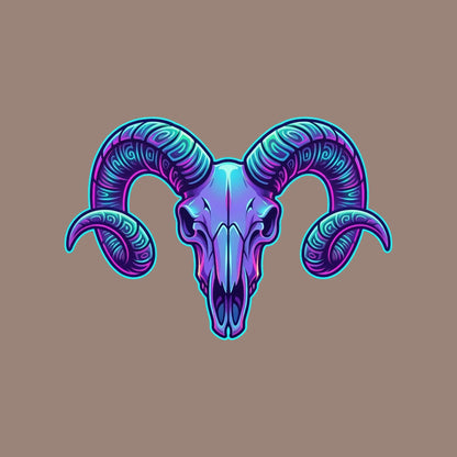 Synthwave Ram Skull Tee