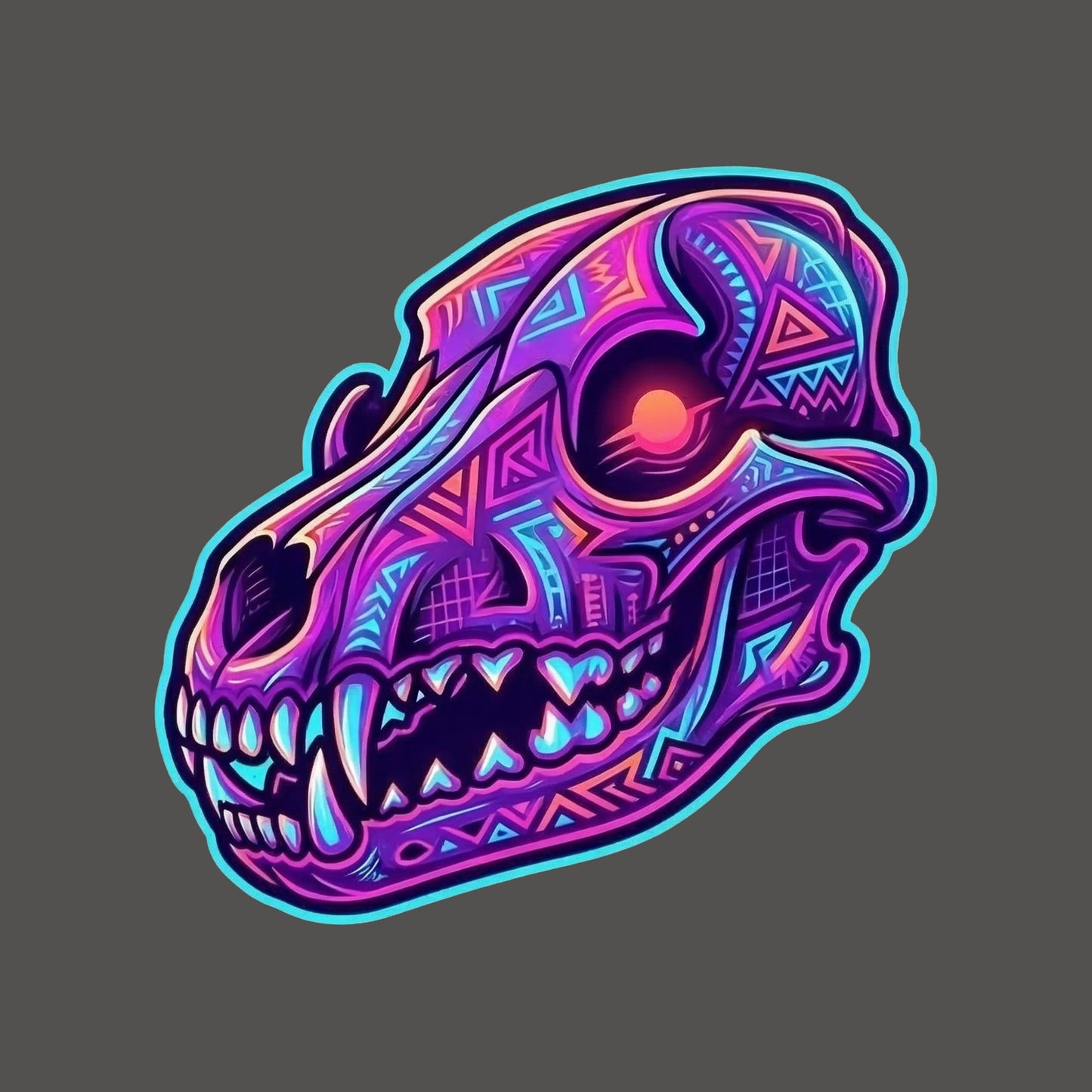 Synthwave Coyote Skull Tee