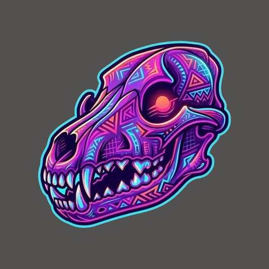 Synthwave Coyote Skull Tee