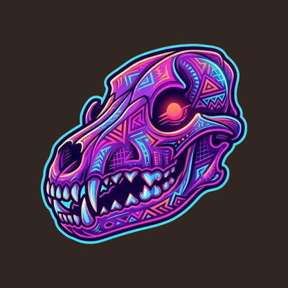 Synthwave Coyote Skull Tee