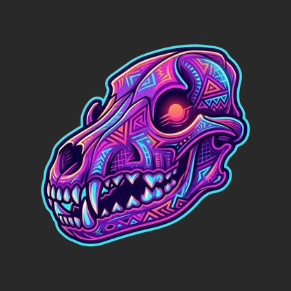 Synthwave Coyote Skull Tee