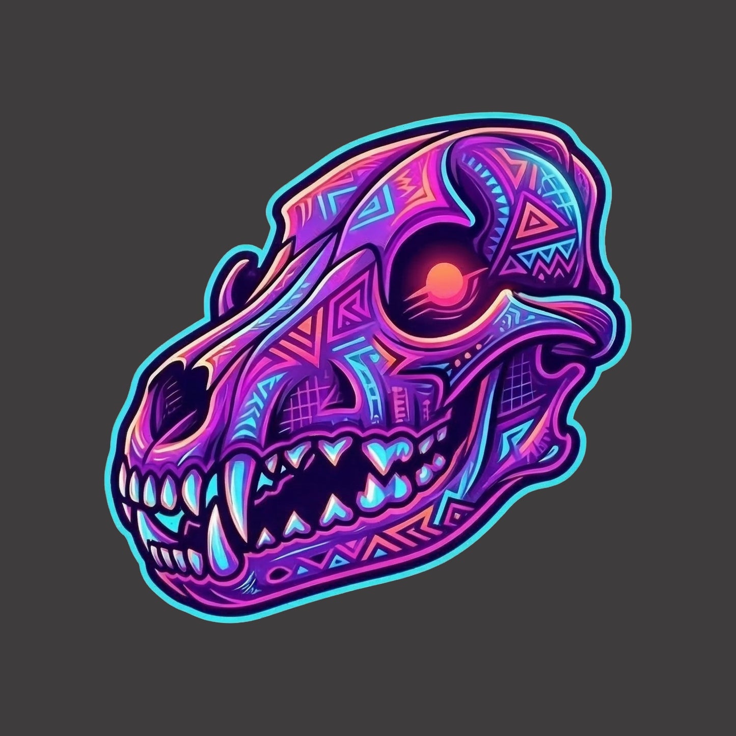 Synthwave Coyote Skull Tee