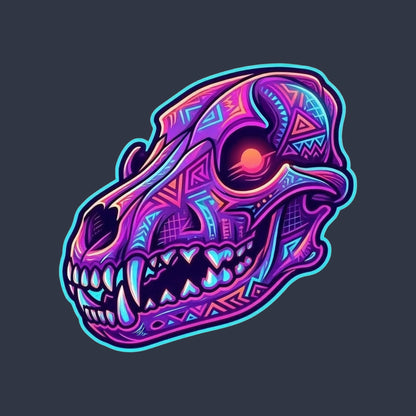 Synthwave Coyote Skull Tee