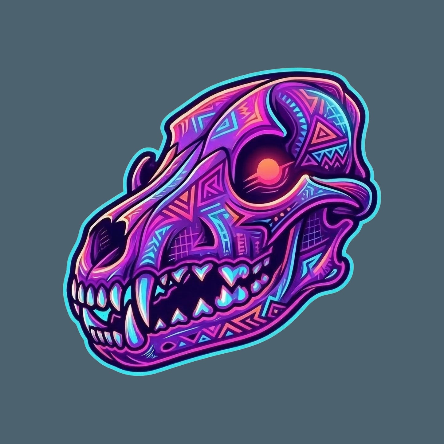 Synthwave Coyote Skull Tee