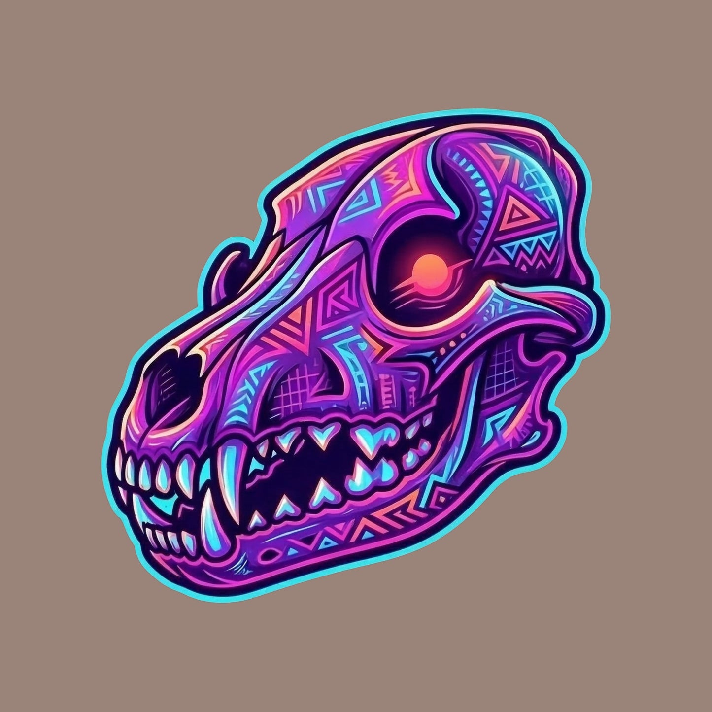 Synthwave Coyote Skull Tee