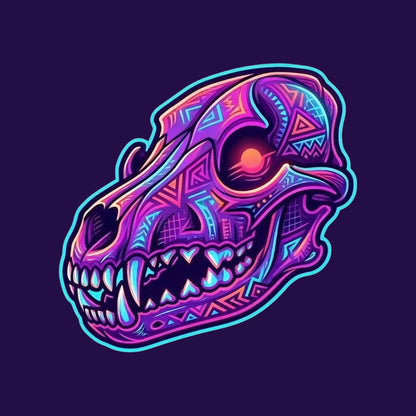 Synthwave Coyote Skull Tee
