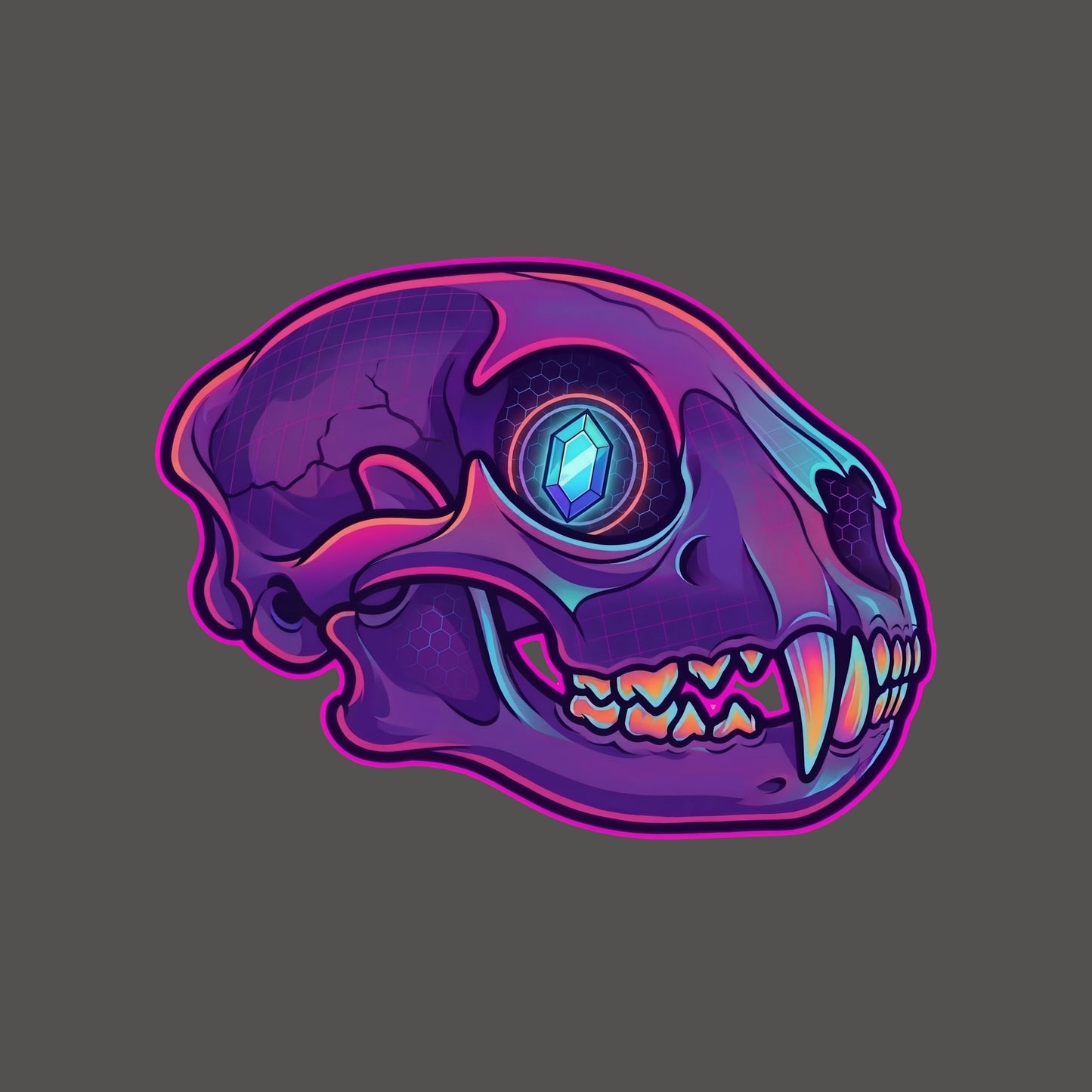 Crystal Eye Mountain Lion Skull Tee