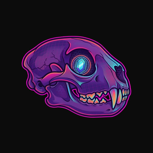 Crystal Eye Mountain Lion Skull Tee