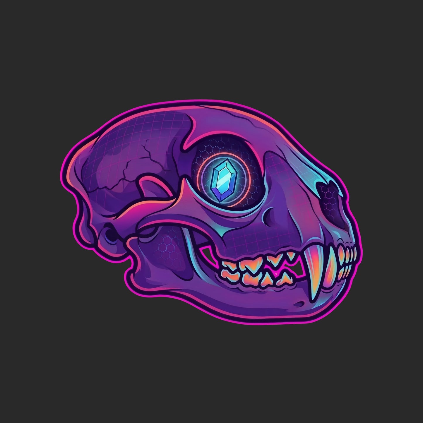 Crystal Eye Mountain Lion Skull Tee