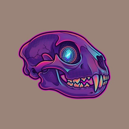 Crystal Eye Mountain Lion Skull Tee