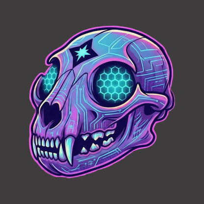 Cyber Mountain Lion Skull Tee