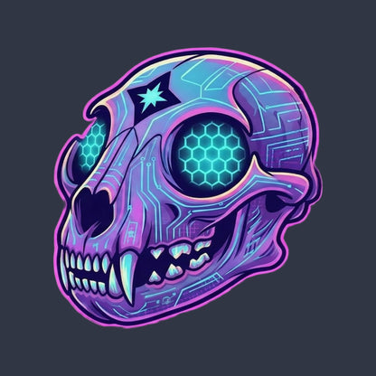 Cyber Mountain Lion Skull Tee