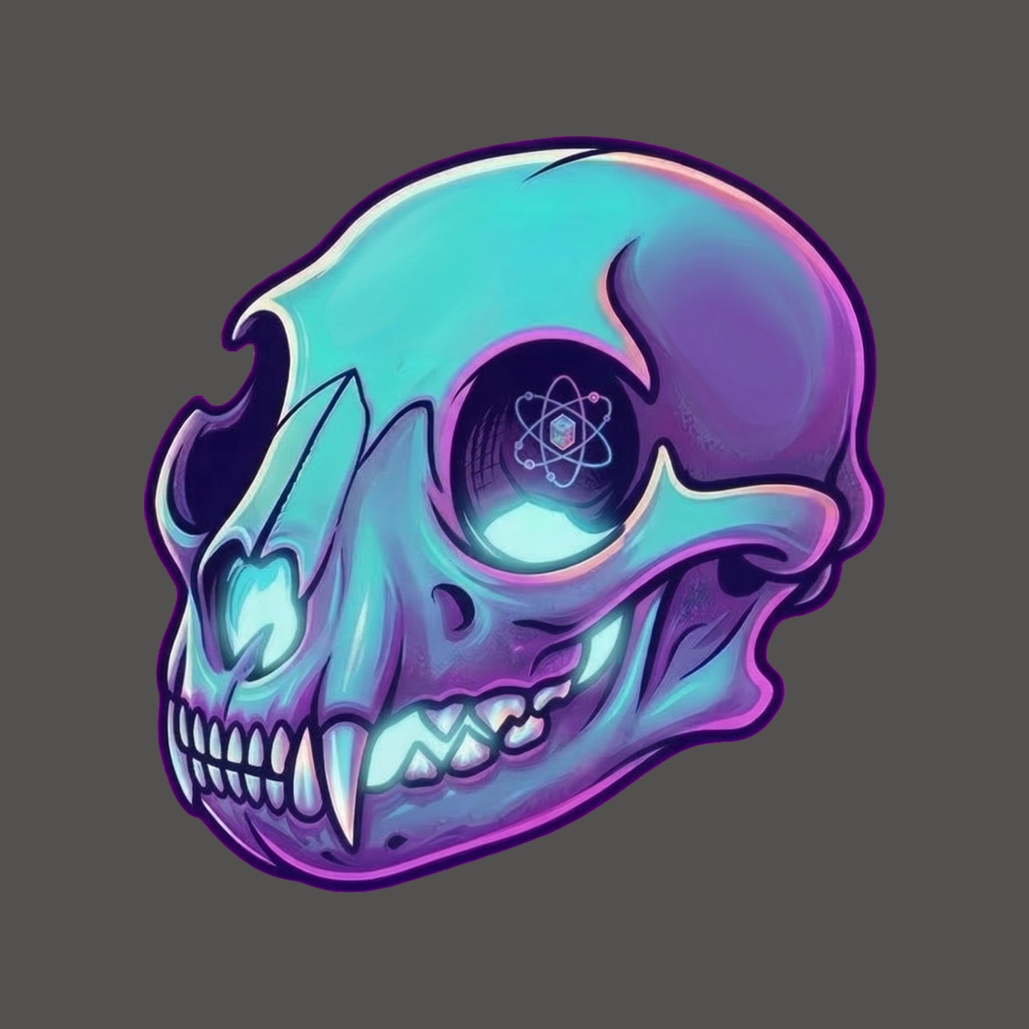 Atomic Mountain Lion Skull Tee
