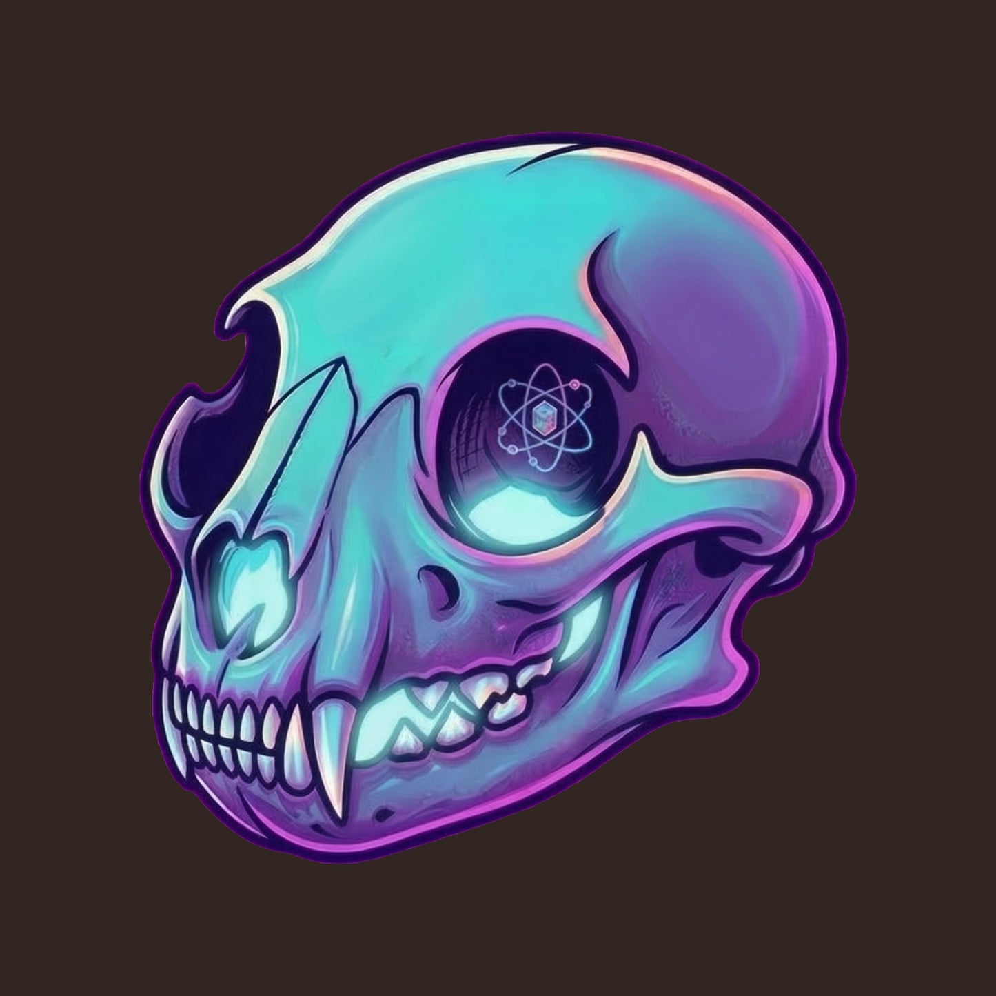 Atomic Mountain Lion Skull Tee