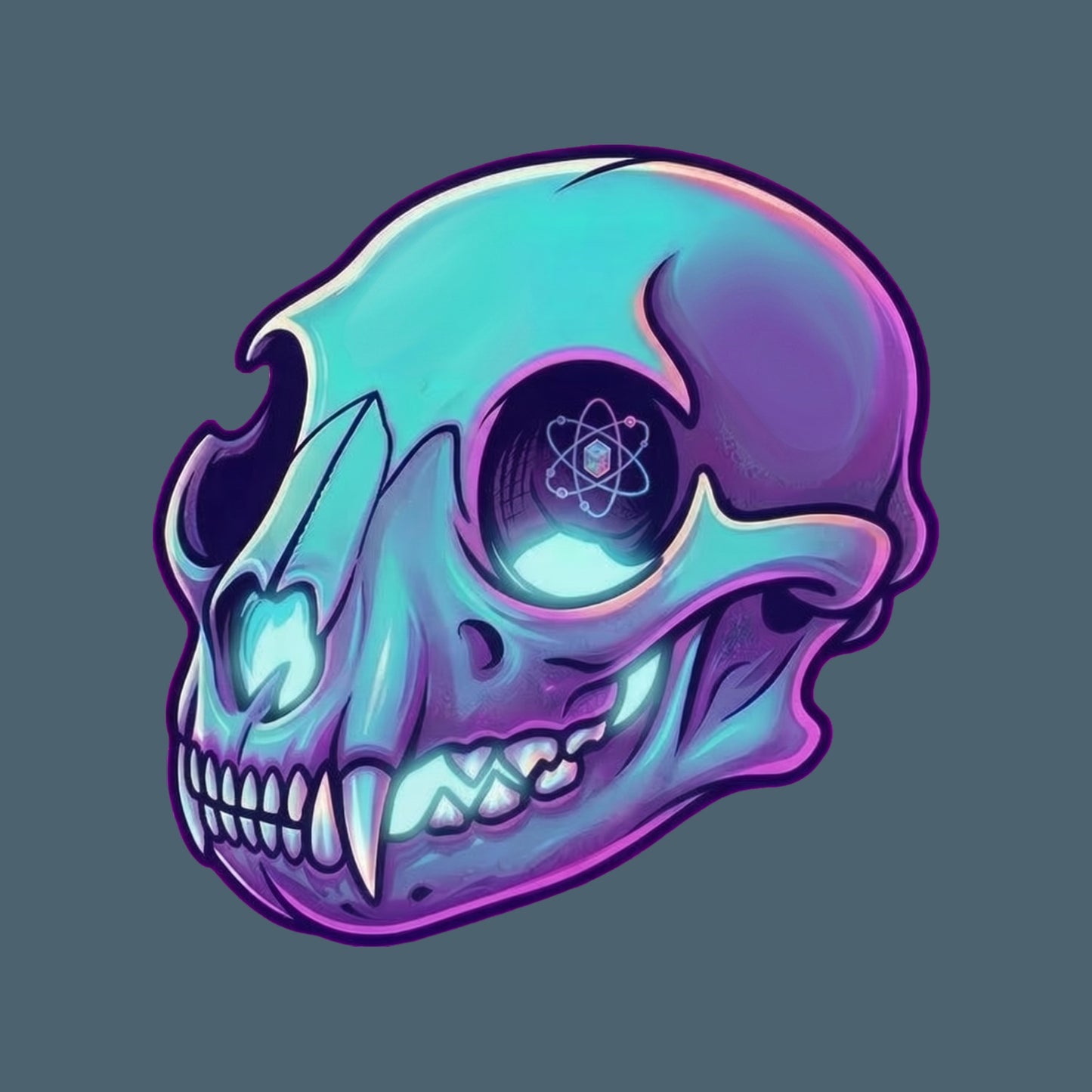 Atomic Mountain Lion Skull Tee