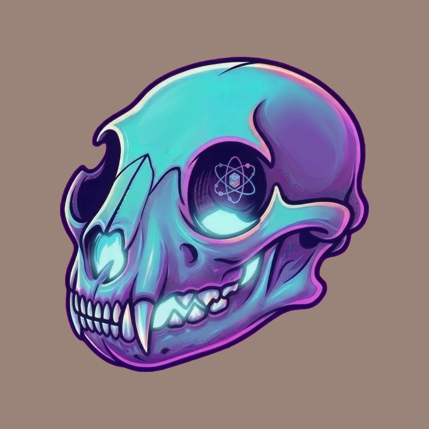 Atomic Mountain Lion Skull Tee