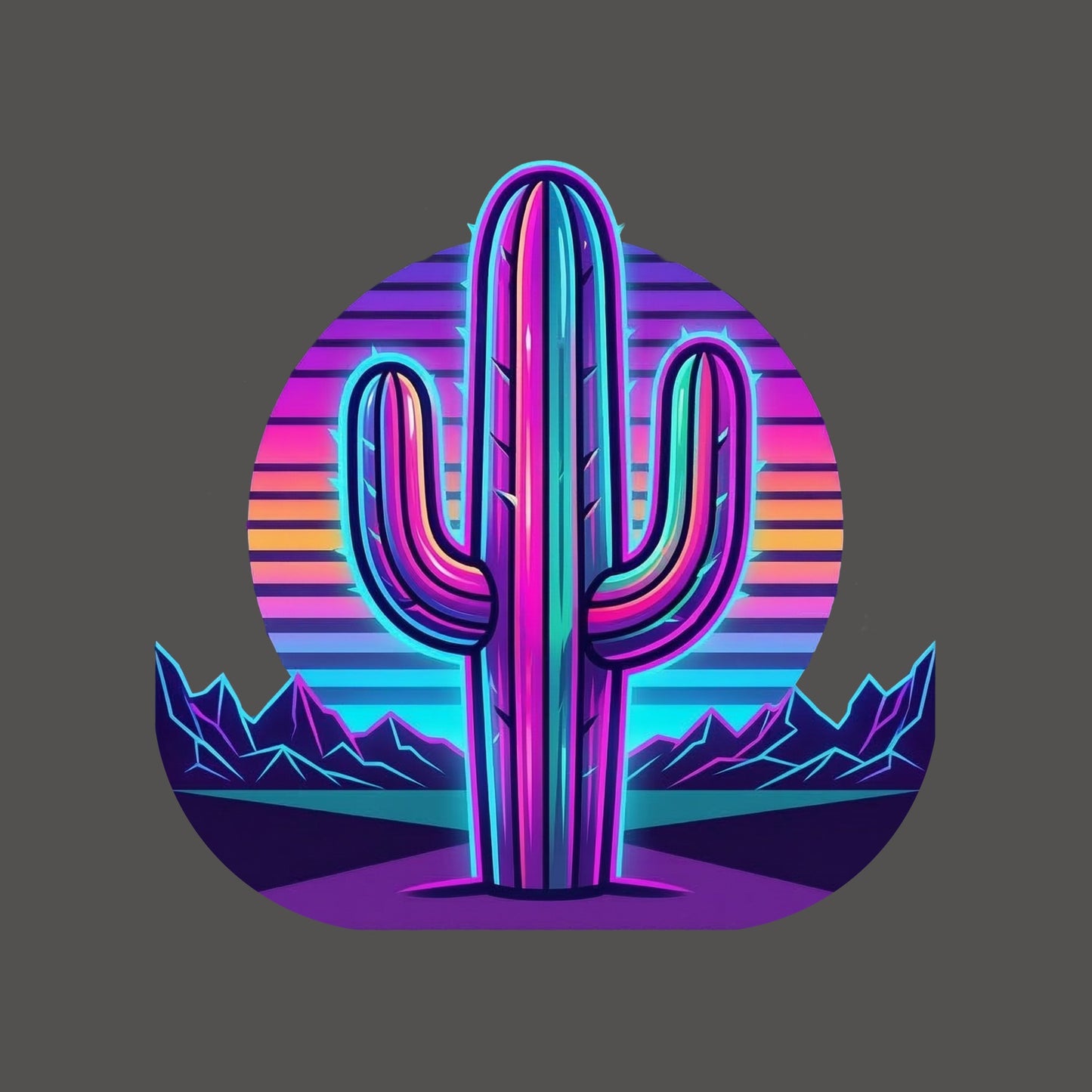 Synthwave Saguaro Tee