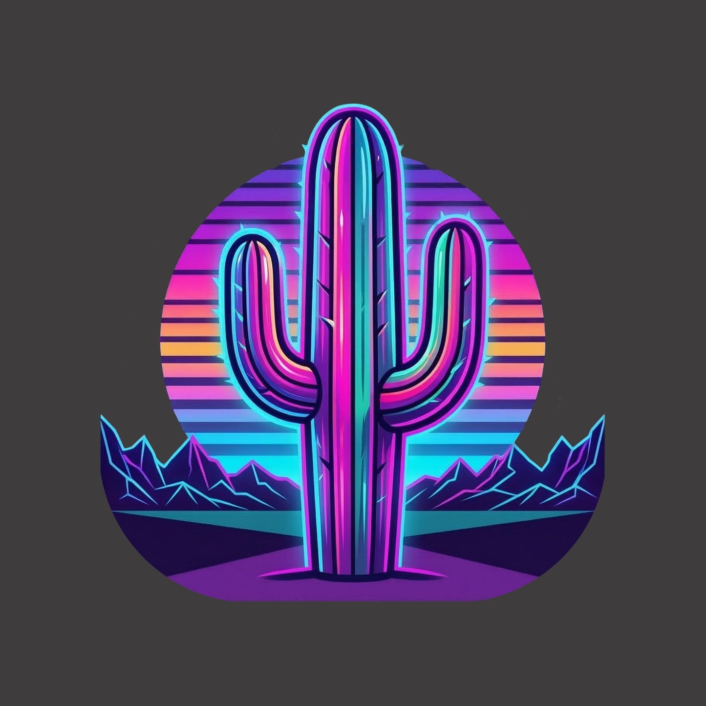 Synthwave Saguaro Tee