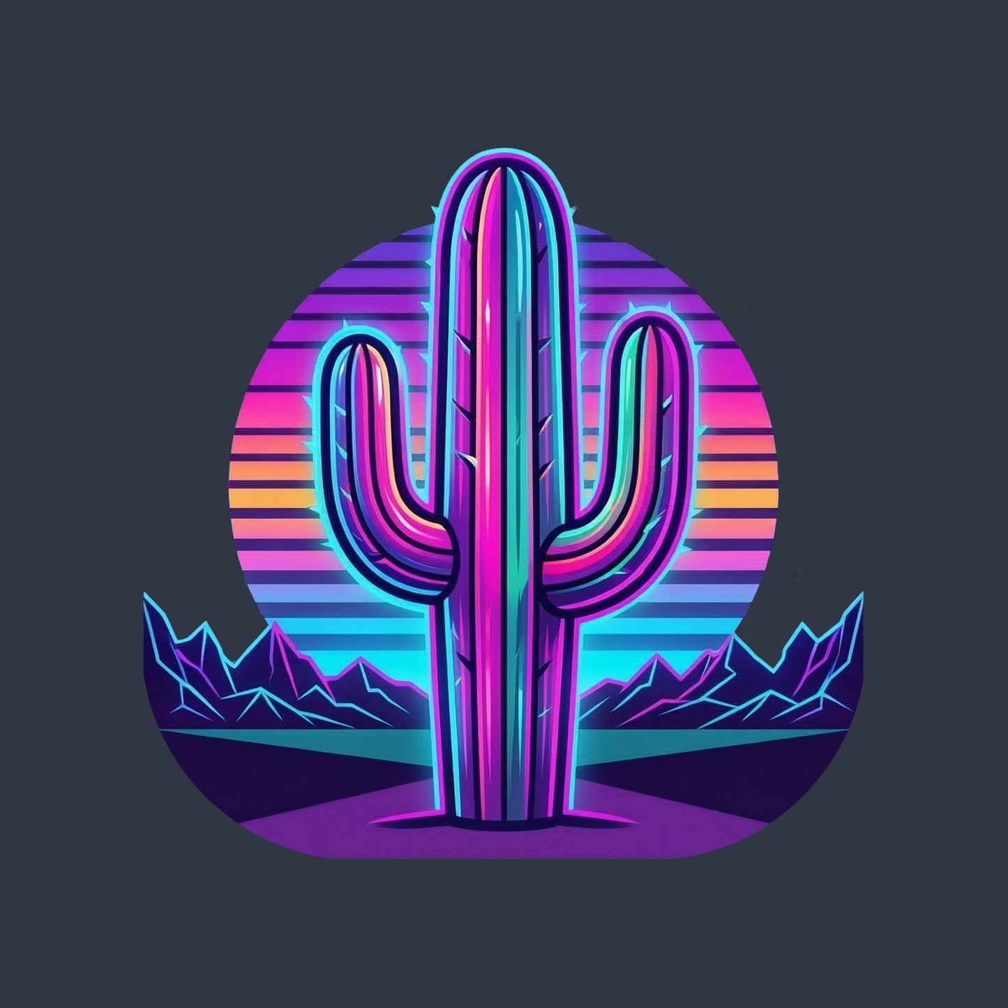 Synthwave Saguaro Tee