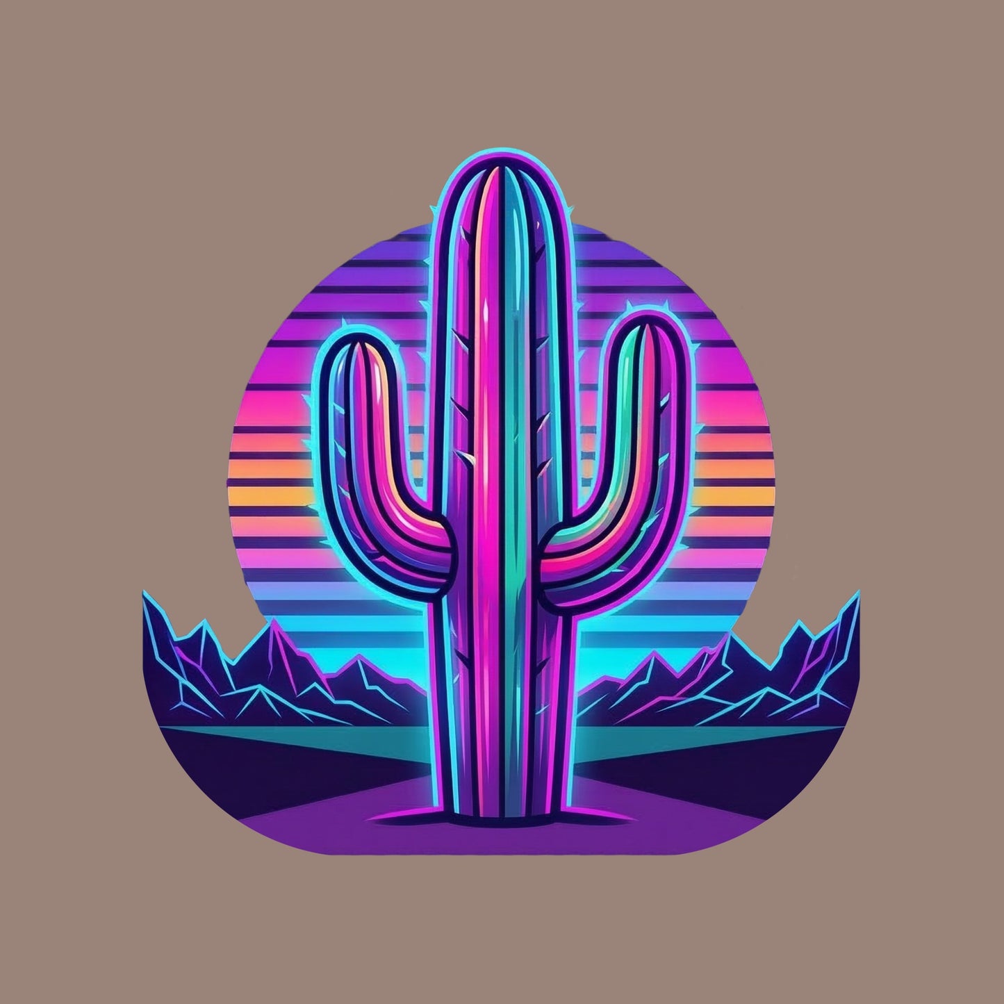 Synthwave Saguaro Tee