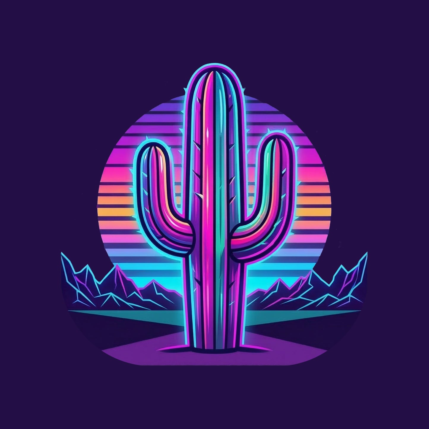 Synthwave Saguaro Tee