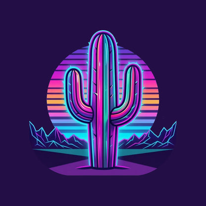 Synthwave Saguaro Tee
