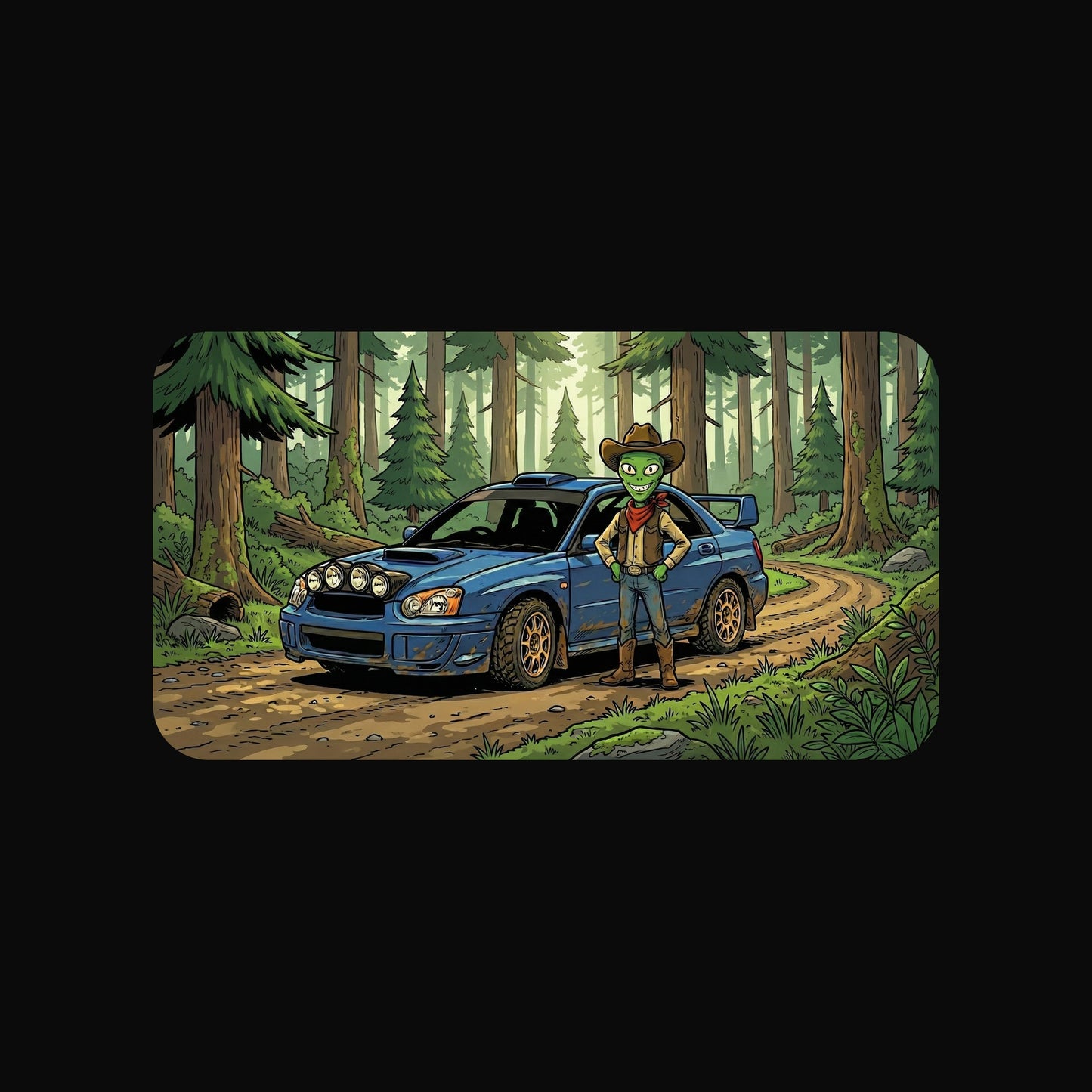 Forest Rally Alien Cowboy Tee