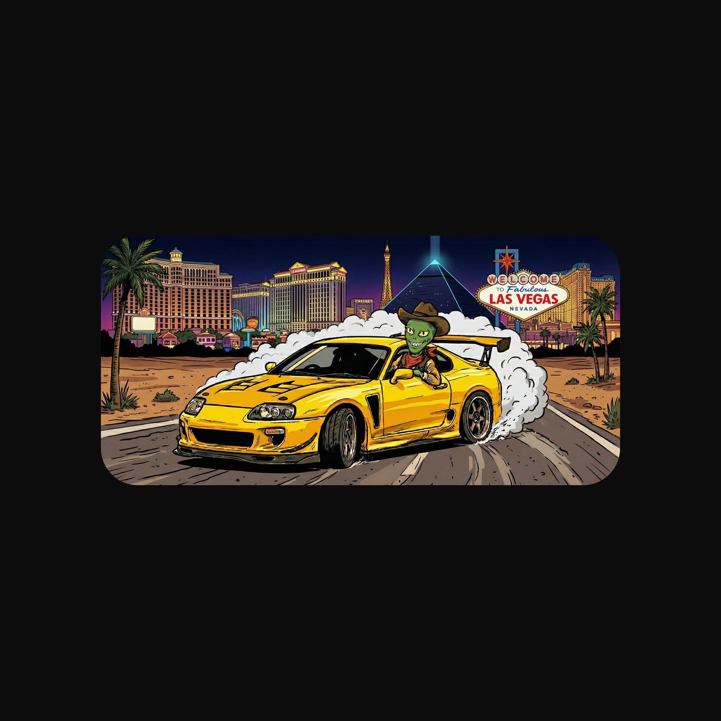 Vegas Alien Burnout Tee