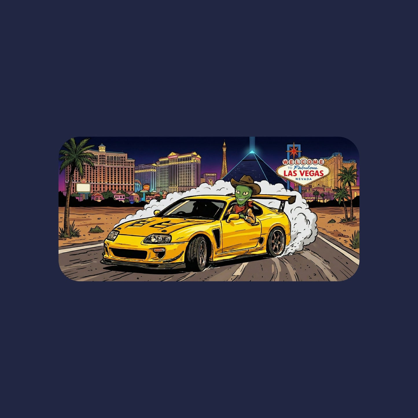 Vegas Alien Burnout Tee