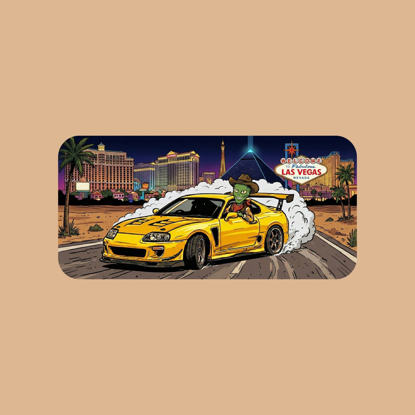 Vegas Alien Burnout Tee