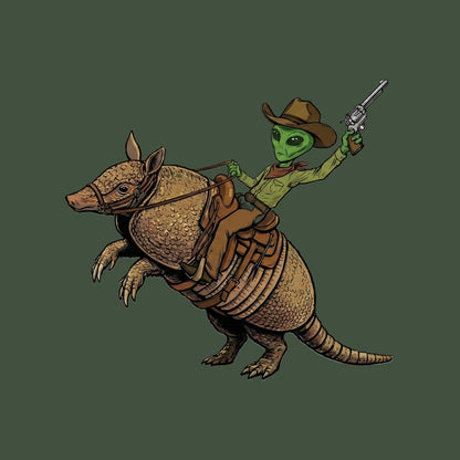Alien Cowboy Armadillo Rider Tee