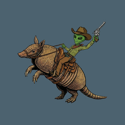 Alien Cowboy Armadillo Rider Tee