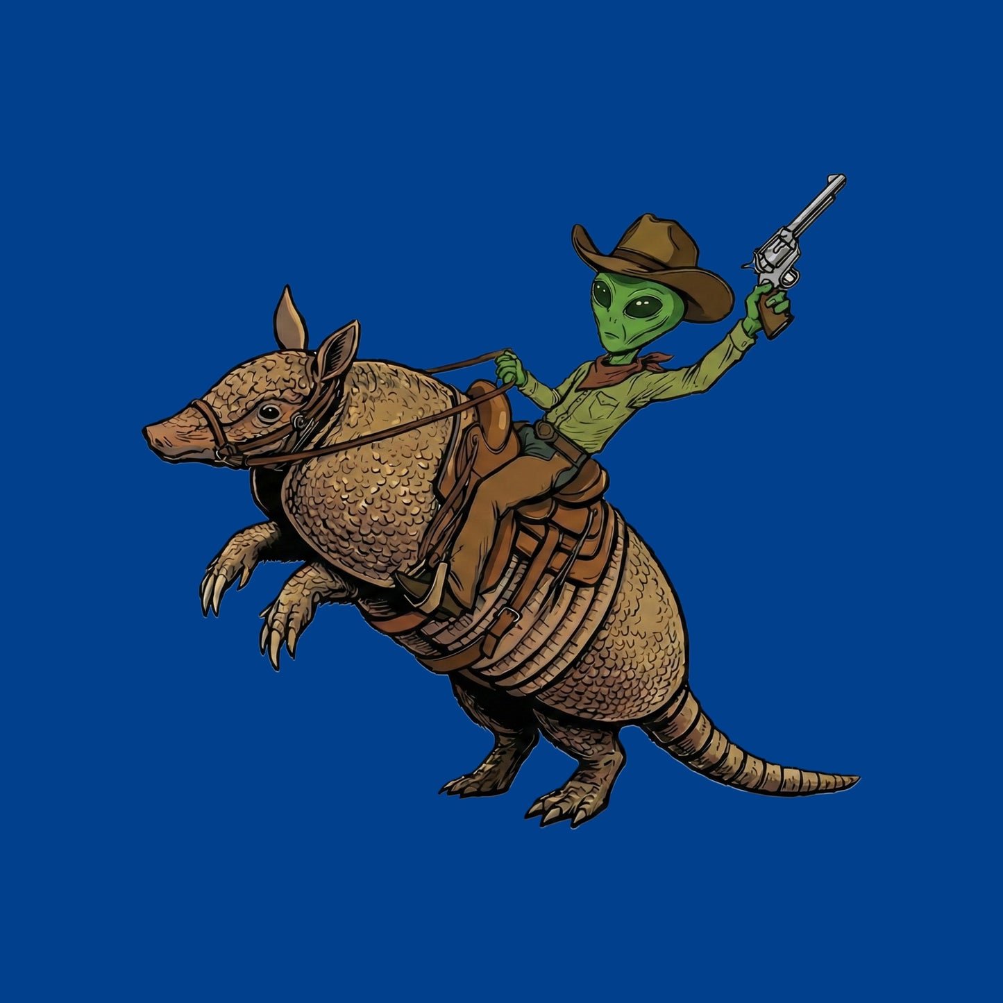 Alien Cowboy Armadillo Rider Tee