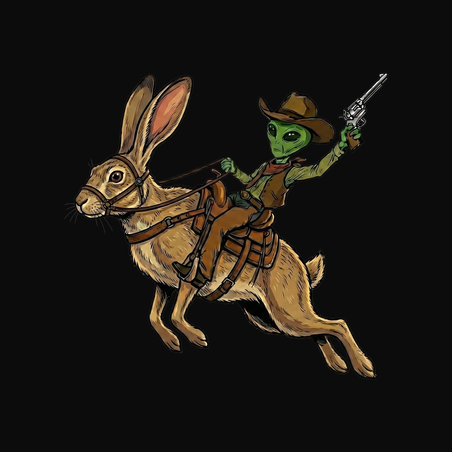 Alien Cowboy Jackrabbit Tee