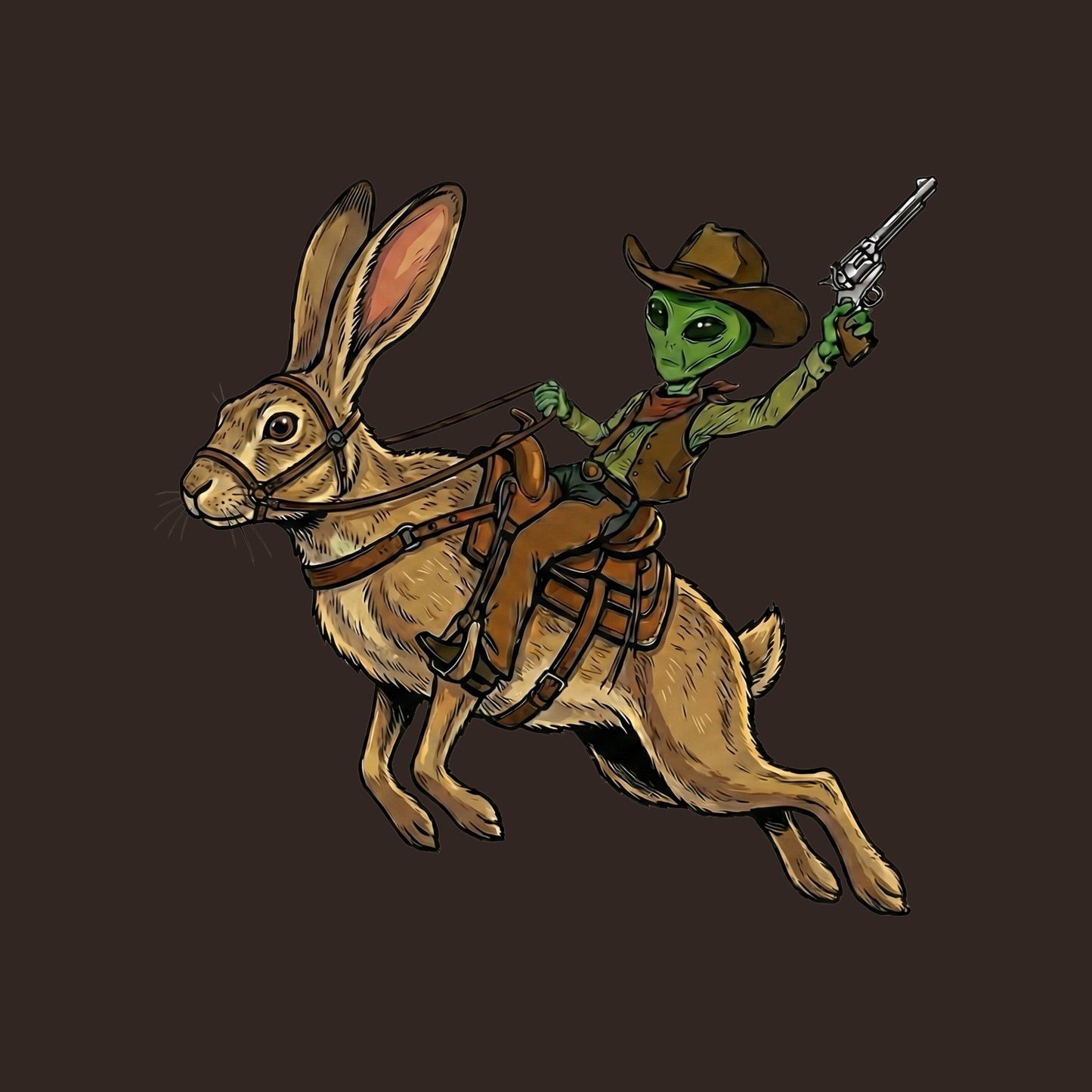 Alien Cowboy Jackrabbit Tee